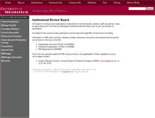 Tablet Screenshot of irb.uindy.edu