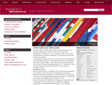 Tablet Screenshot of international.uindy.edu